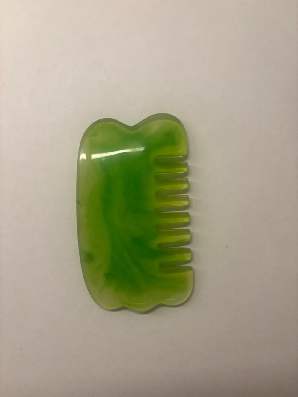 Green Resin Wide-Tooth Scalp Massage Comb